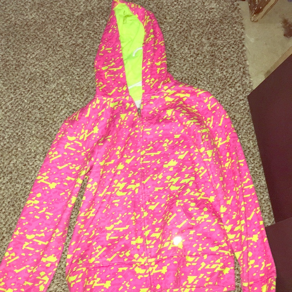 XL kids neon pink/yellow energy zone sweatshirt